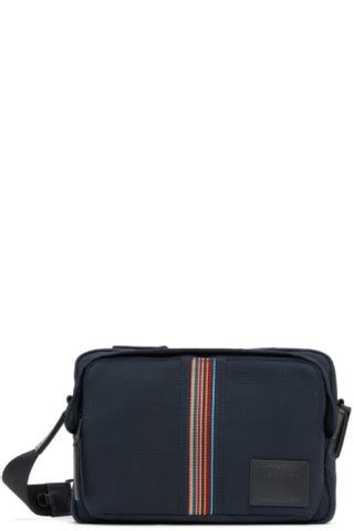 Navy Signature Stripe Bag By Paul Smith On Sale