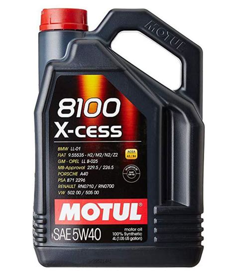 MOTUL 8100 XCESS 5W40 FULLY SYNTHETIC 4LTR Buy MOTUL 8100 XCESS 5W40