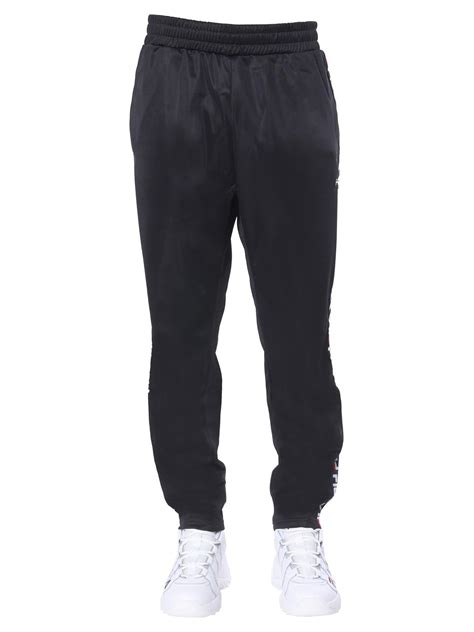 Fila Synthetic Jogging Pants In Black For Men Lyst