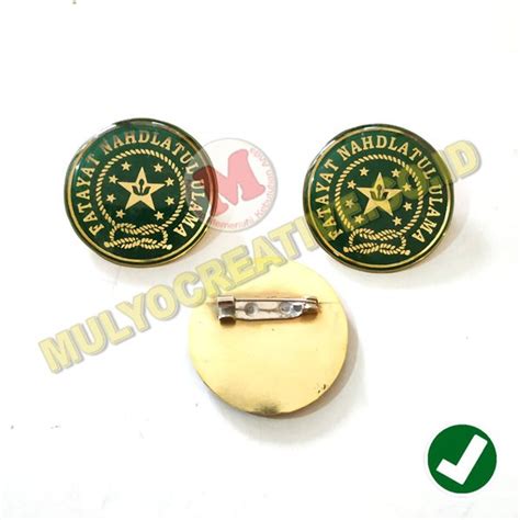 Jual Lencana Pin Bros Logo Fatayat Nu Model Bulat Warna Hijau Murah Di