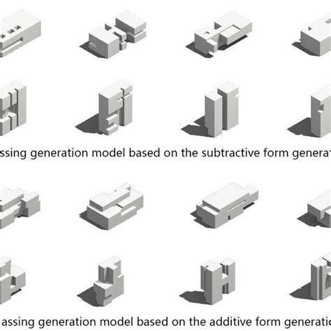 Examples Of Building Massing Design Generated By The Two Parametric