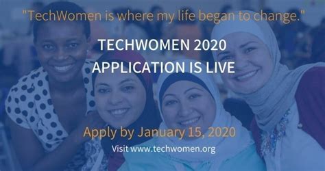 U S Government TechWomen Emerging Leaders Program 2020 For Women In