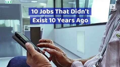 Jobs That Didn T Exist Years Ago Video Dailymotion