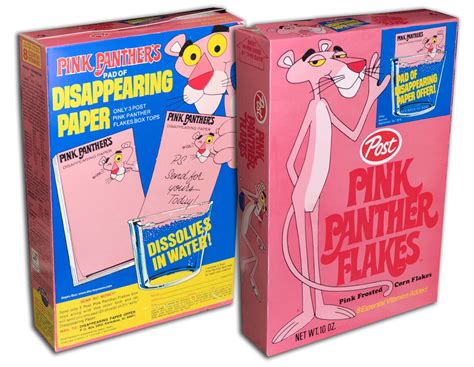 Post Pink Panther Flakes Cereal Box Box Only Disappearing Paper Ebay