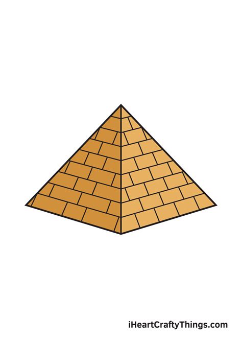 Pyramid Drawing - How To Draw A Pyramid Step By Step