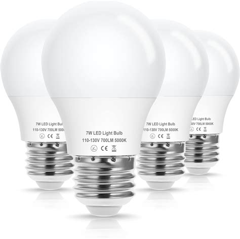 Flaspar 4 Pack A15 Led Bulb 60w Equivalent Appliance Bulbs A15 Led