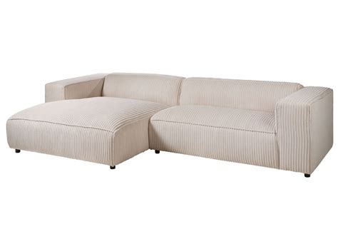 Ecksofa Mit Cord Bezug In Beige Massivmoebel