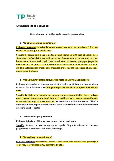 Tp Enunciado De La Actividad Enunciado De La Actividad Cinco