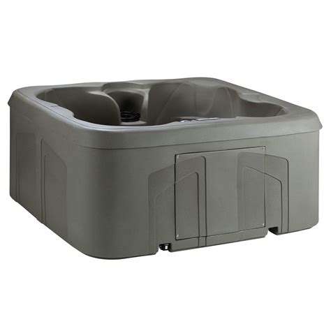 Lifesmart Ls Taupe Person Plug Play Square Hot Tub Spa Black