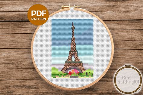 The Eiffel Tower Cross Stitch Pattern Instant Downlod PDF 360959