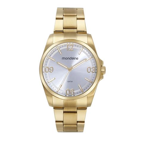 Relogio Mondaine Masculino Ref 32733gpmvda4 Casual Aço Dourado Dourado