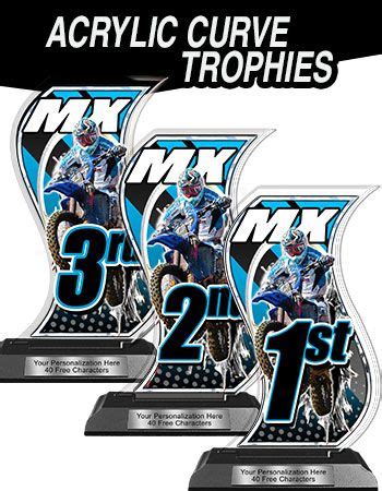 Bmx Motocross Trophies And Medals Acrylic Trophy Corporate Awards