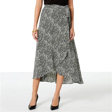 Jaclyn Smith Side Tie Wrap Skirt 20663004 Hsn