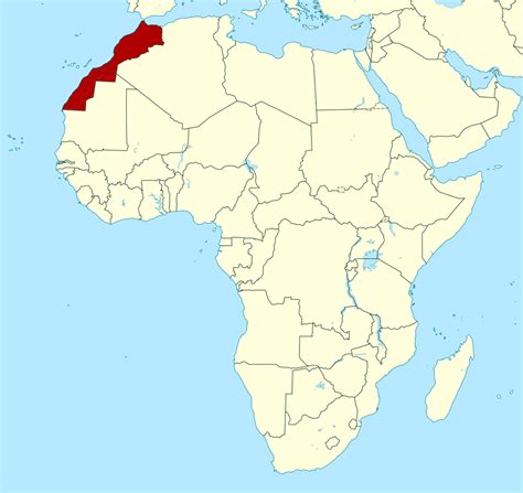 Detailed Location Map Of Morocco In Africa Morocco Africa