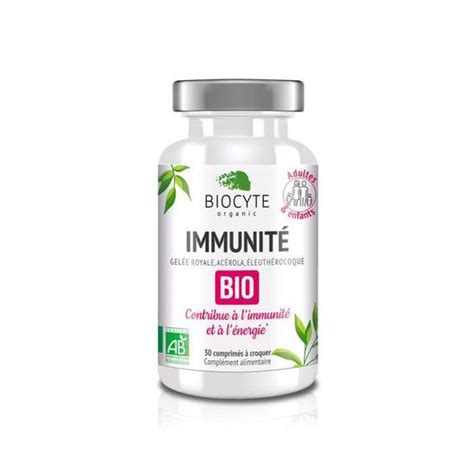 Biocyte Immunité Bio 30 comprimés à croquer Cdiscount Santé Mieux vivre