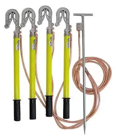 High Voltage Live Line Tools Fiberglass Telescoping Hot Stick