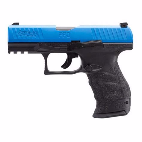 T4e Walther Ppq M2 Le Blue Training Marker Pistol 43 Cal Blueblack