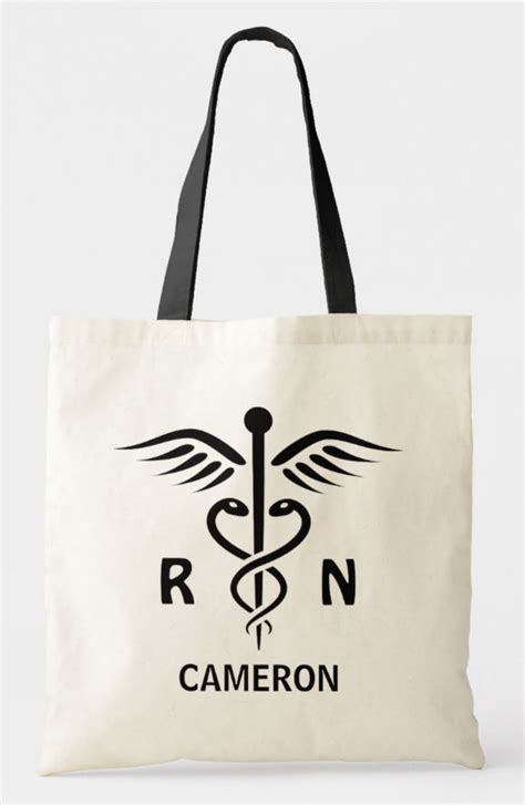 Registered Nurse Rn Caduceus Symbol Personalized Tote Bag Zazzle