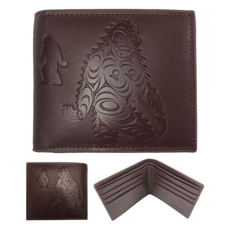 Leather Embossed Wallet Sasquatch