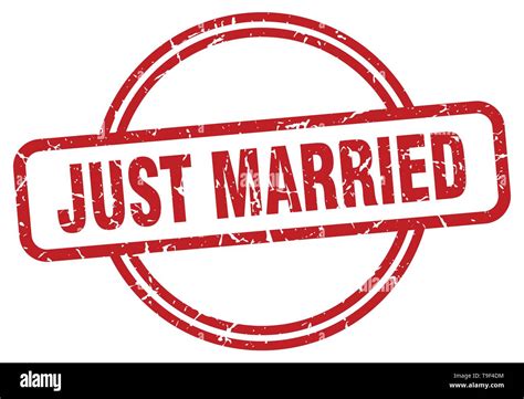 Just Married Round Vintage Grunge Stamp Stock Vector Image Art Alamy