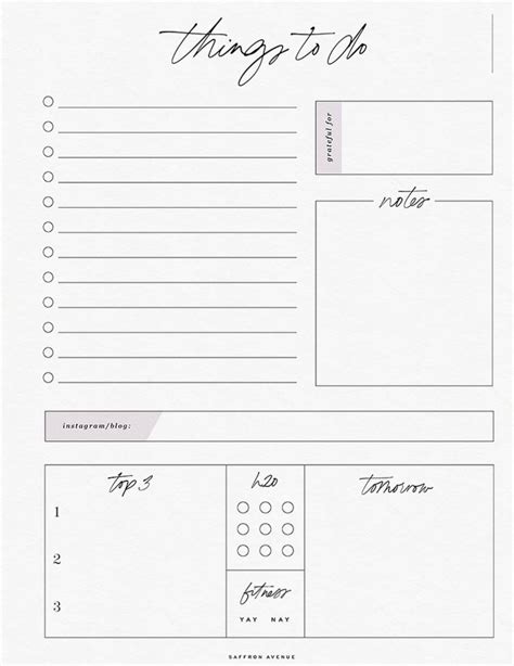 Free bullet journal day planner insert – Artofit