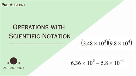 How To Perform Operations With Scientific Notation Quickly And Simply Act Prep Pre Algebra