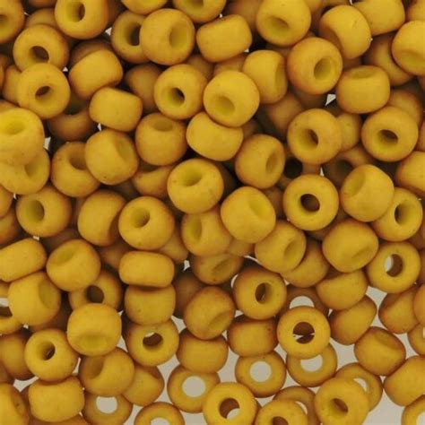 Miyuki Round Seed Beads Rocaille S Size Matte Opaque Mustard G