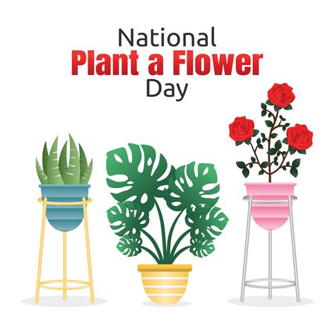 National Plant A Flower Day Vector Illustration 5480779 Vector Art At