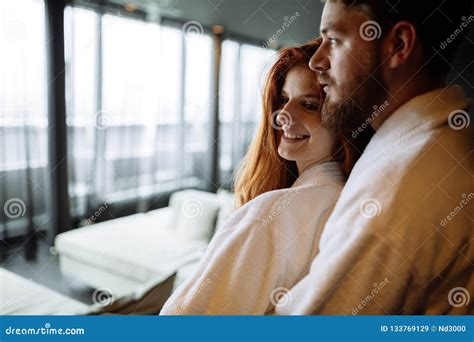 Romantic Couple Hugging Stock Image Image Of Enjoyment 133769129