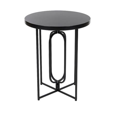 Buy Vivienne Metal Wood Side Table In Black Mydeal