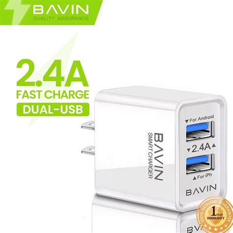 Bavin Pc A Quick Charging Universal Wall Charger Dual Usb Port