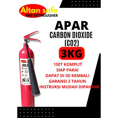 Jual APAR 3kg ALTAN Safe Portable Co2 Set Komplit Tabung Alat Pemadam