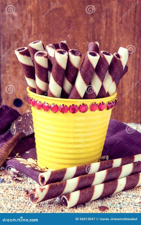 Vintage Snacks On Wooden Backgroundssweets Backgrounds Stock Image