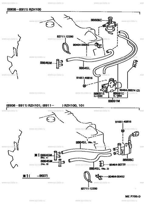 Heating And Air Conditioning Vacuum Piping For Toyota Hiace H100 4 Generation 3 Restyling 07