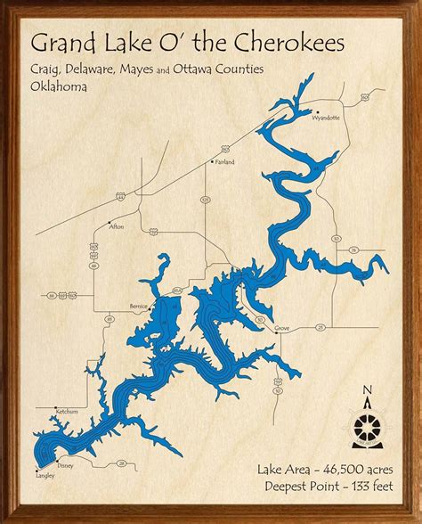 Grand Lake Fishing Map