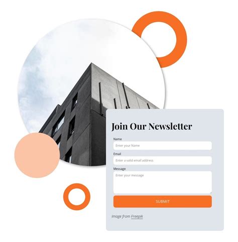 Join Our Newsletter With Circle Image Css Template