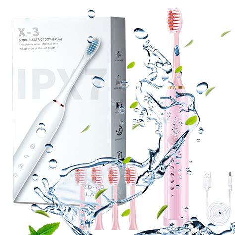 Buy Electric Toothbrush for Adults, with 4 Brush Heads and 6 Cleaning