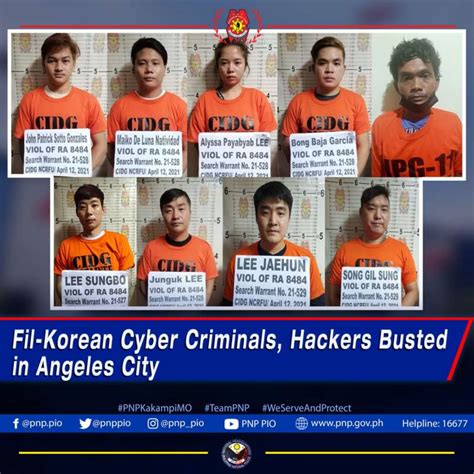 Cyber Criminals Hackers Arestado Ng Pnp Cidg Sa Angeles City