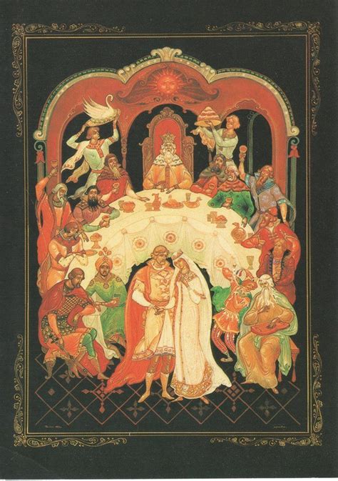 Russian lacquer miniature from the village of Palekh. Boris & Kaleriya ...