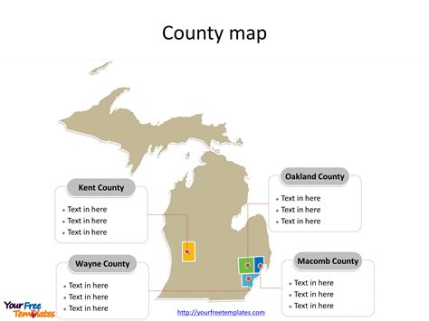 Michigan_County_Map - Free PowerPoint Template