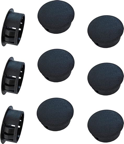 40 Pcs Plastic Hole Plugs 10mm Black Plastic Hole Covers Locking Insert