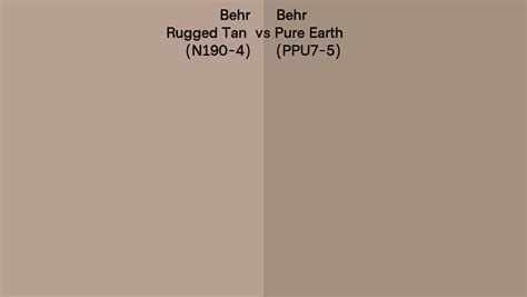 Behr Rugged Tan Vs Pure Earth Side By Side Comparison