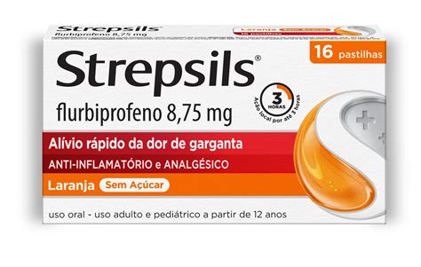 Pastilhas Strepsils Sabor Laranja 16 Un Strepsils