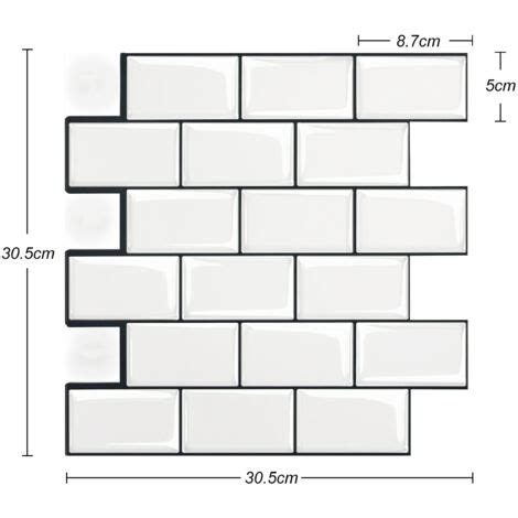 AUFUN Paneles Decorativos 3D Azulejos Adhesivos 30cm X 30cm 10 Piezas