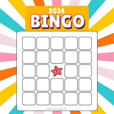 2024 Bingo Template Fun New Years Resolution Alternative