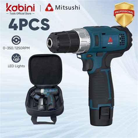 Mitec By Mitsushi Mtc012t 4pcs Professional Electric Cordless Drill