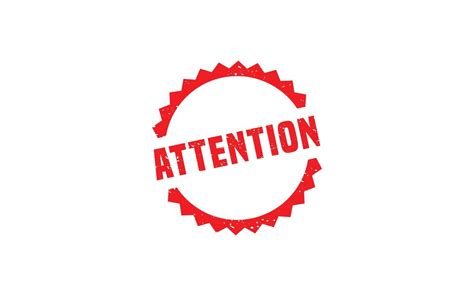 Attention Rubber Stamp With Grunge Style On White Background 17301090