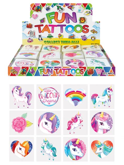 72 Unicorn Temporary Tattoos Cazaar