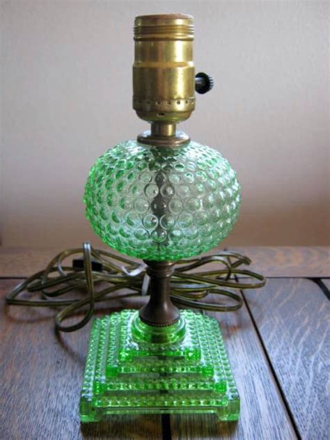 Vintage Depression Glass Green Hobnail Boudoir By Slofabulous