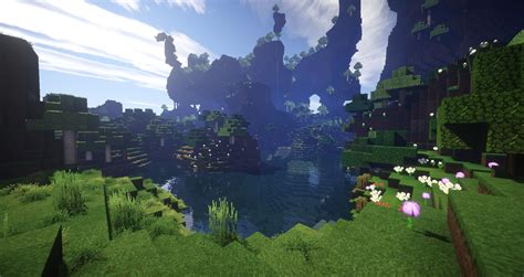 Cityscape Night Lake Render Reflection Minecraft Screen Shot
